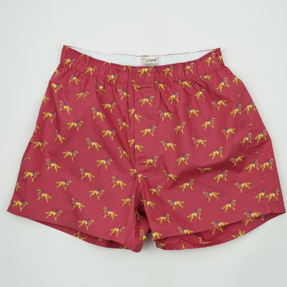 New JCREW Size S Printed Boxers American Flag Golden Retriever $39 CA911 - Picture 2 of 4